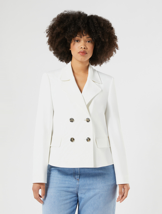 Caban en jersey - BLANC - Marina Rinaldi - 3