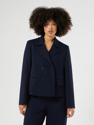 Jersey pea coat - MIDNIGHTBLUE