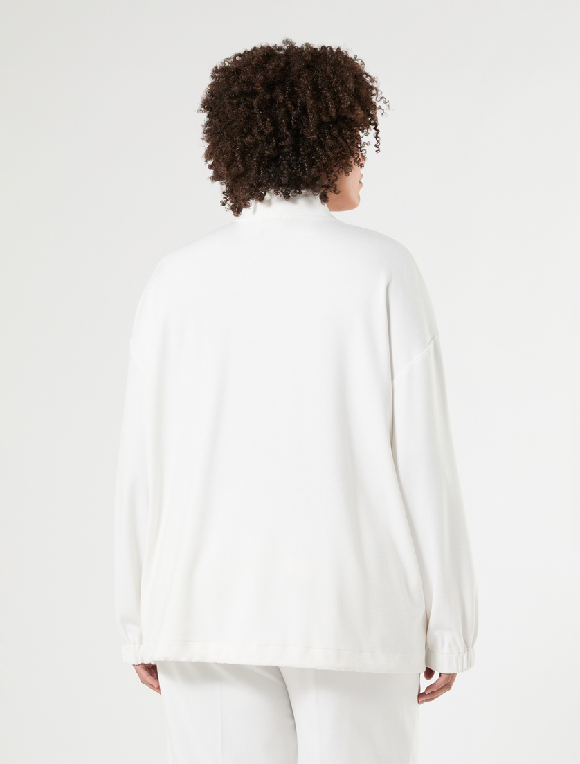 Bomber in jersey - BIANCO - Marina Rinaldi - 4
