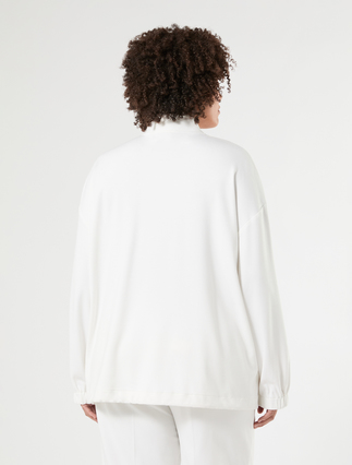 Jersey bomber jacket - WHITE - Marina Rinaldi - 4