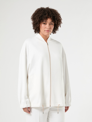 Bomber in jersey - BIANCO