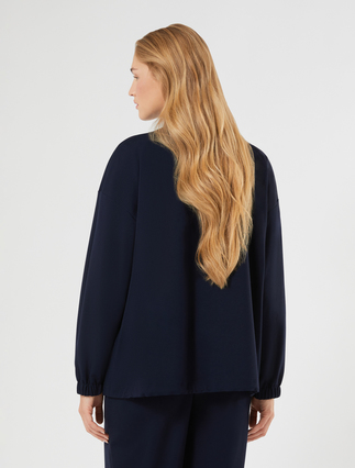 Jersey bomber jacket - MIDNIGHTBLUE - Marina Rinaldi - 4