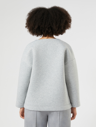 Scuba sweatshirt - PEARL GREY - Marina Rinaldi - 4