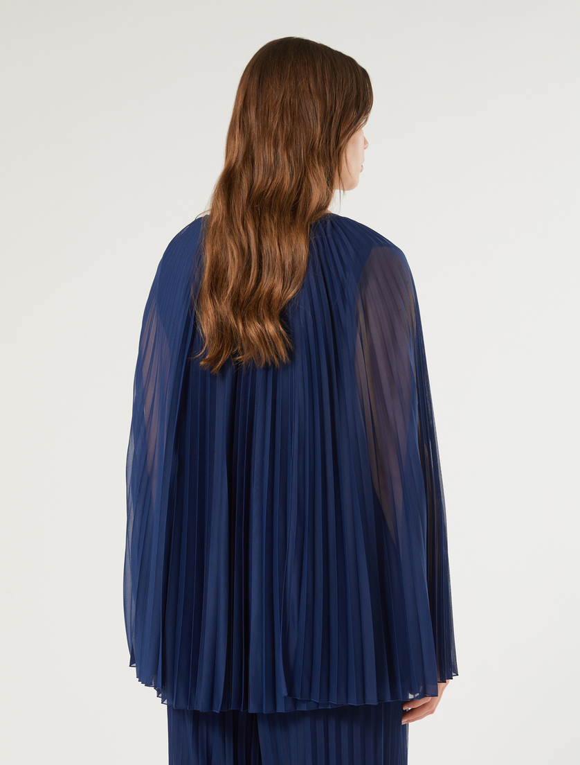 Pleated jersey blouse - CORNFLOWER BLUE - Marina Rinaldi - 4