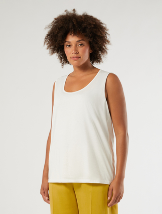 Tanktop aus Baumwolljersey - WEISS