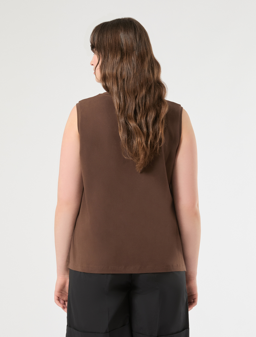 Top in jersey di cotone - CACAO - Marina Rinaldi - 4