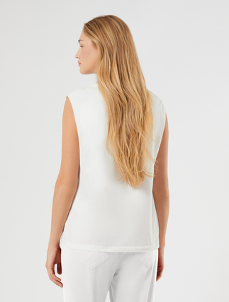 Jersey top - WHITE - Marina Rinaldi - 4