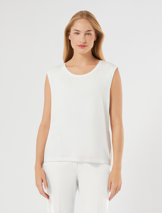 Top in jersey - BIANCO