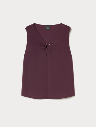 Crepe interlock jersey vest top - Marina Rinaldi