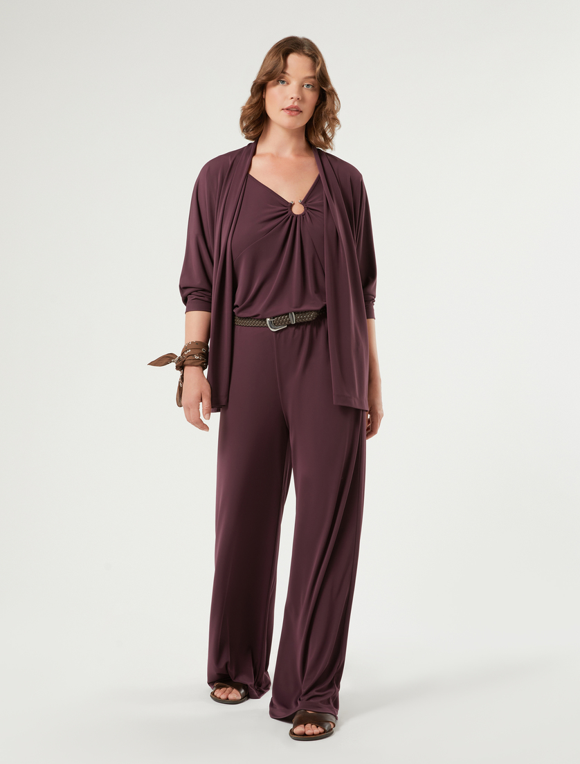 Crepe interlock jersey vest top - Marina Rinaldi