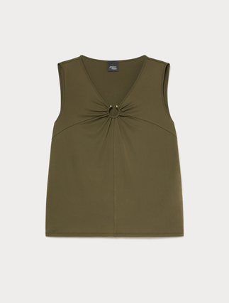 Crepe interlock jersey vest top - Marina Rinaldi