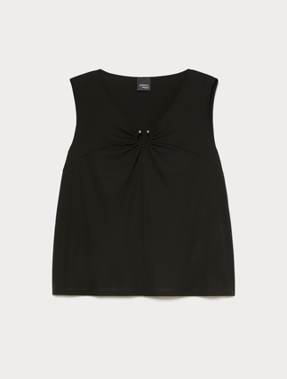 Crepe interlock jersey vest top - Marina Rinaldi