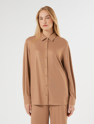 Fluid jersey shirt - CARAMEL