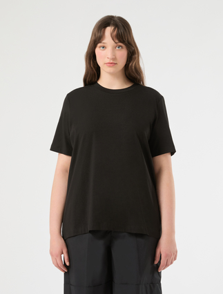 Jersey and poplin T-shirt - BLACK - Marina Rinaldi - 3
