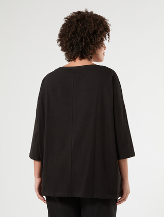 Jersey T-shirt - BLACK - Marina Rinaldi - 4