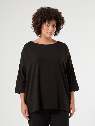 T-shirt in jersey - NERO