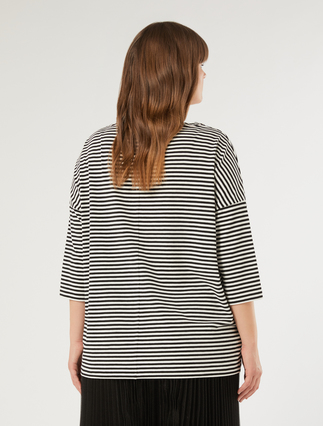 T-shirt z dżerseju - BIAŁY - Marina Rinaldi - 4