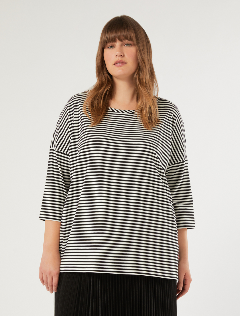 Jersey T-shirt - WHITE - Marina Rinaldi - 3