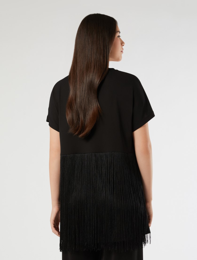 T-shirt in jersey interlock - NERO - Marina Rinaldi - 4