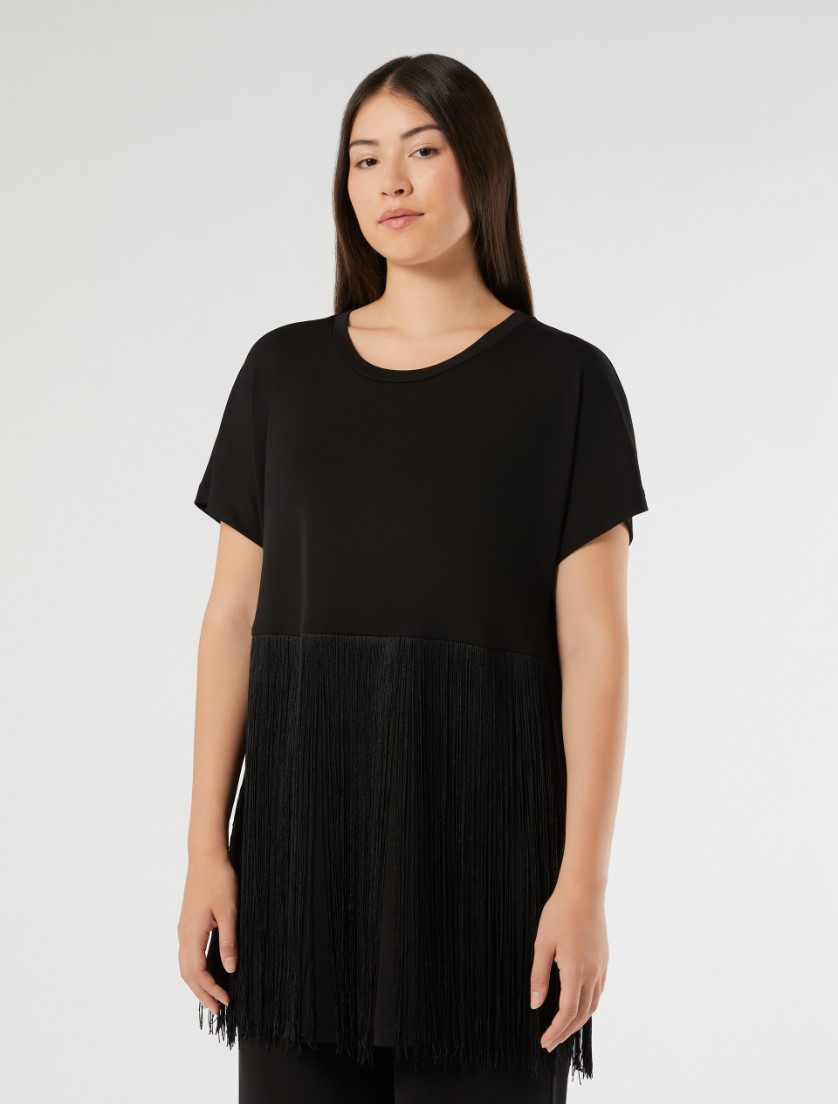 T-shirt in jersey interlock - NERO - Marina Rinaldi - 3