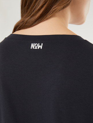 Cotton T-shirt - MIDNIGHTBLUE - Marina Rinaldi - 5