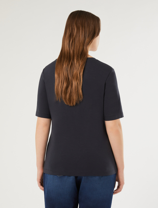 Cotton T-shirt - MIDNIGHTBLUE - Marina Rinaldi - 4
