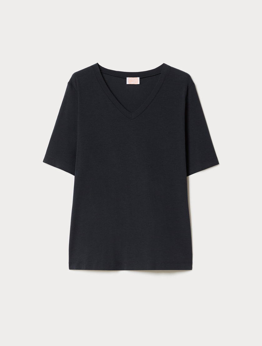 T-shirt in cotone - BLU NOTTE - Marina Rinaldi