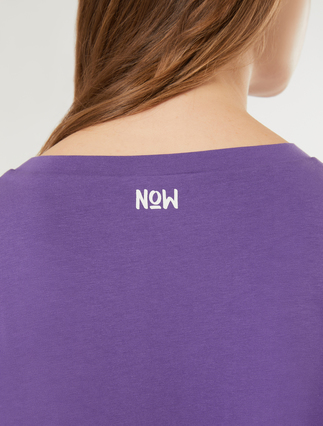 Cotton T-shirt - PURPLE - Marina Rinaldi - 5