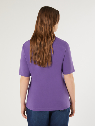 Cotton T-shirt - PURPLE - Marina Rinaldi - 4