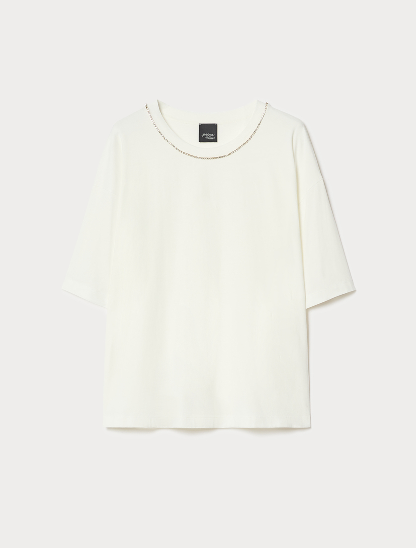 T-shirt in jersey - BIANCO - Marina Rinaldi