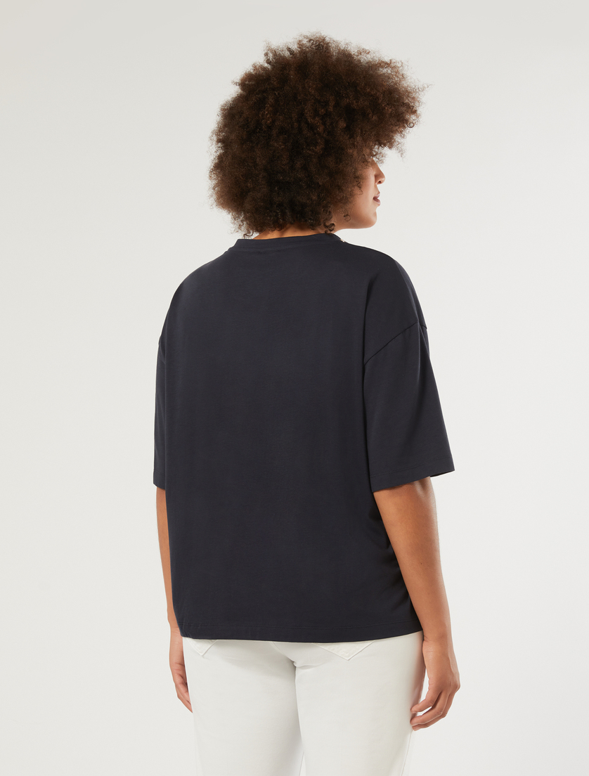T-shirt in jersey - BLU NOTTE - Marina Rinaldi - 4