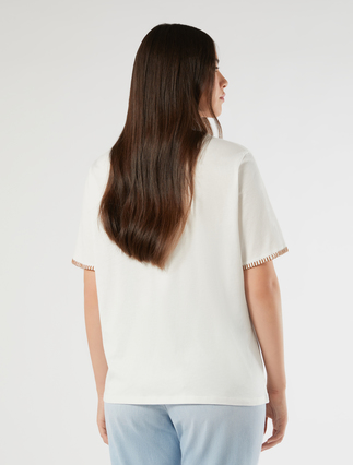 Jersey pocket T-shirt - WHITE - Marina Rinaldi - 4