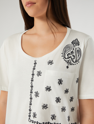 Jersey pocket T-shirt - WHITE - Marina Rinaldi - 5