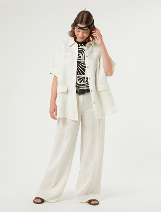 Printed cotton jersey T-shirt - Marina Rinaldi