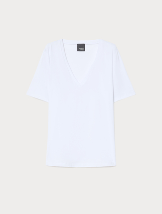 Dżersejowy T-shirt z elastycznej bawełny - Marina Rinaldi