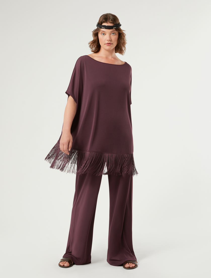 T-shirt in jersey con frange - Marina Rinaldi