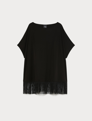 T-shirt in jersey con frange - Marina Rinaldi
