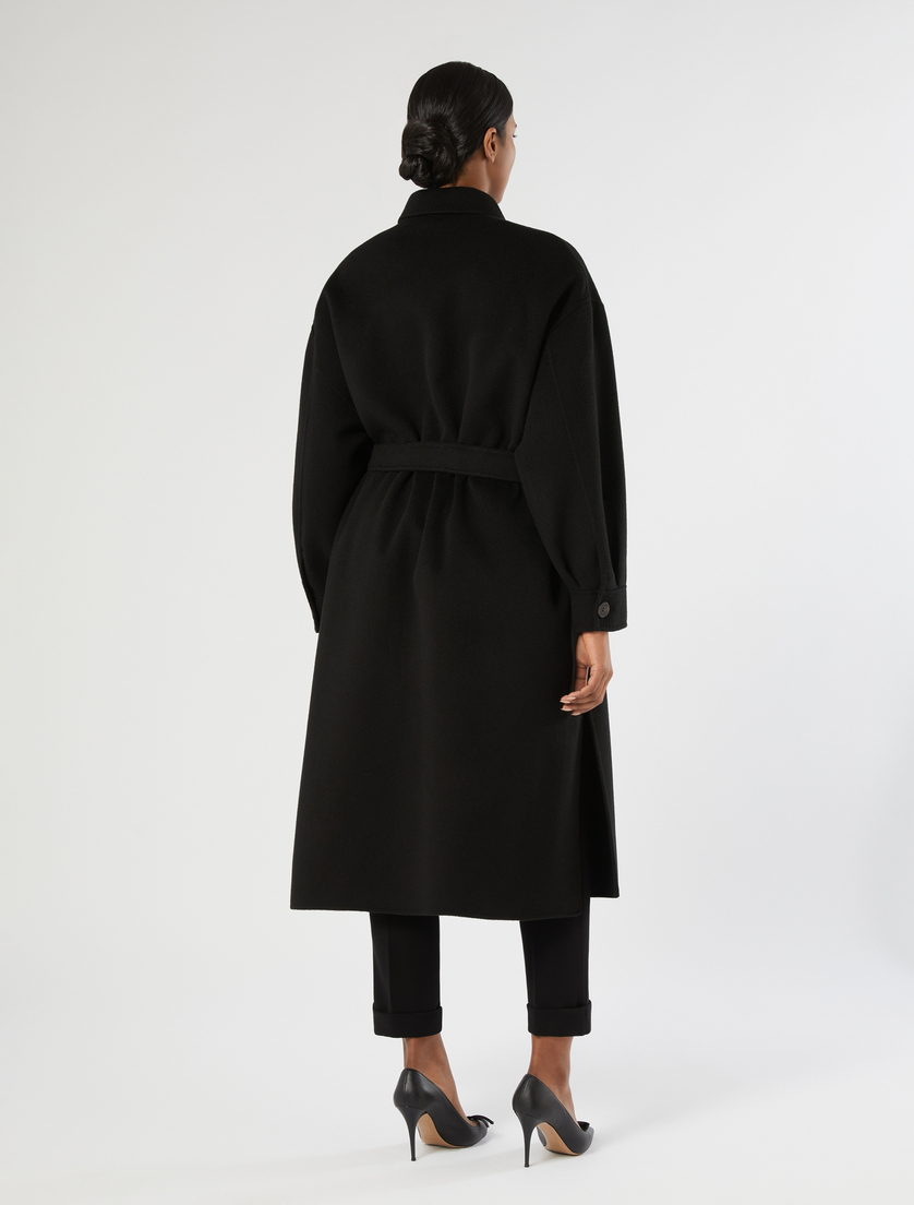 Mantel aus Doppelgewebe aus reiner Wolle - SCHWARZ - Marina Rinaldi - 4