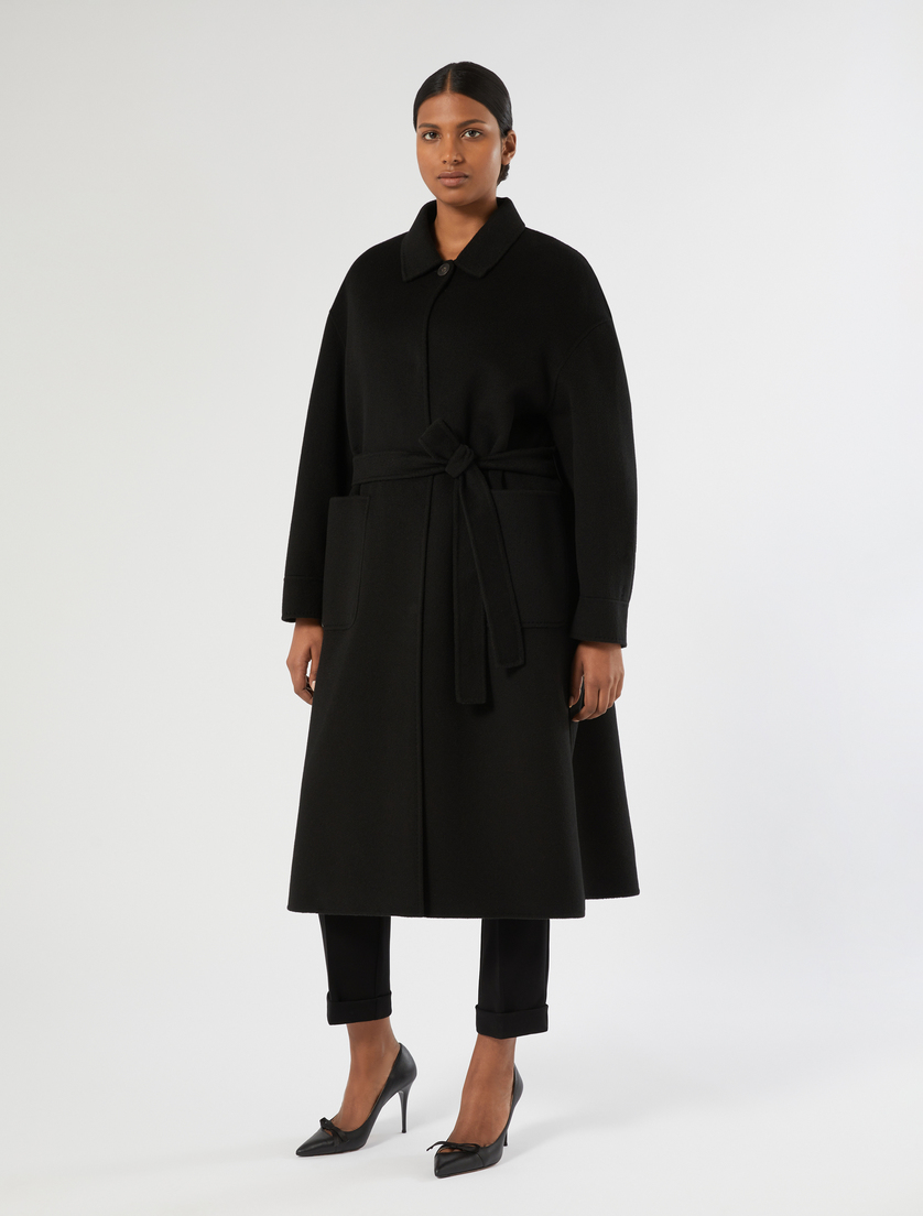 Mantel aus Doppelgewebe aus reiner Wolle - SCHWARZ - Marina Rinaldi - 3