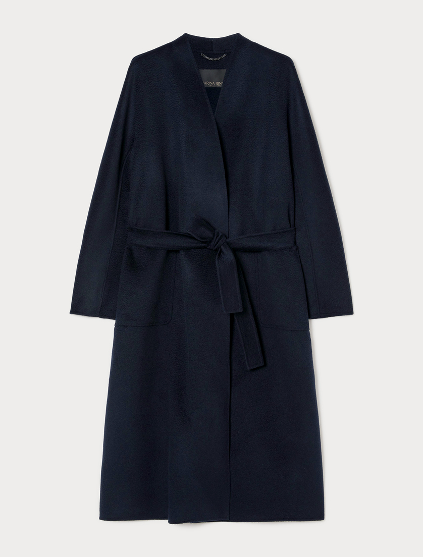 Double-sided pure wool coat - MIDNIGHTBLUE - Marina Rinaldi