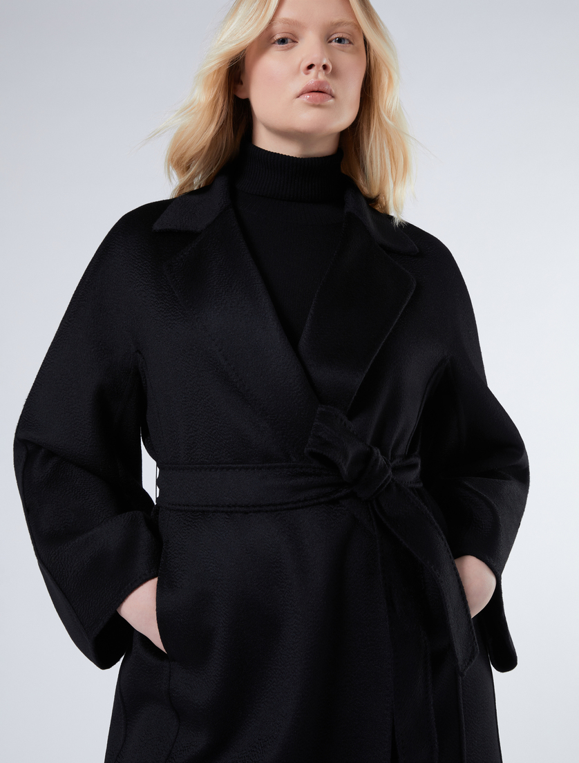 Double-sided pure cashmere coat - BLACK - Marina Rinaldi - 5