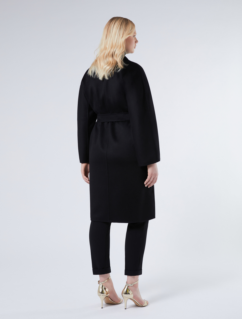 Double-sided pure cashmere coat - BLACK - Marina Rinaldi - 4