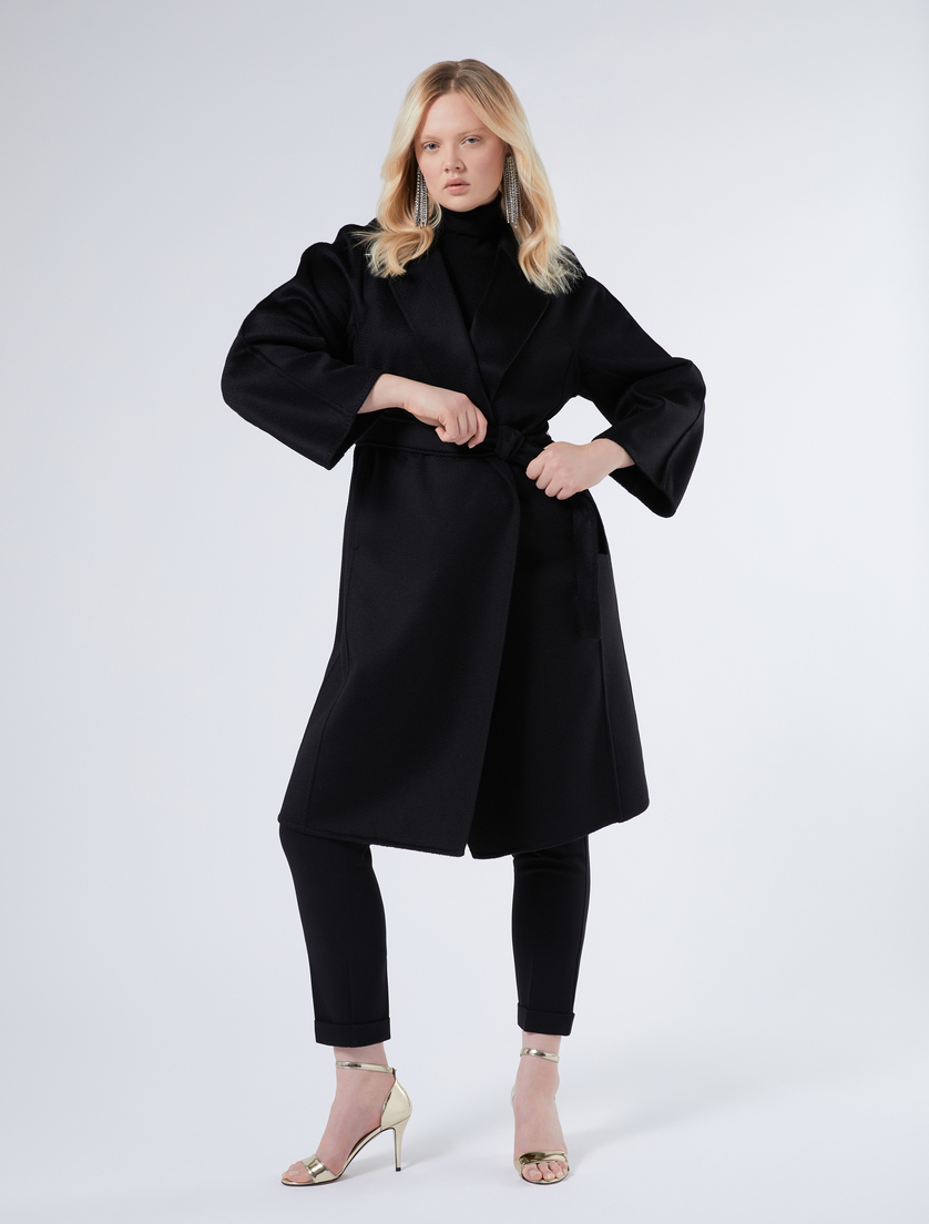 Double-sided pure cashmere coat - BLACK - Marina Rinaldi - 2
