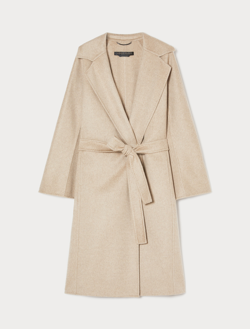 Double-sided pure cashmere coat - HAZELNUT BROWN - Marina Rinaldi
