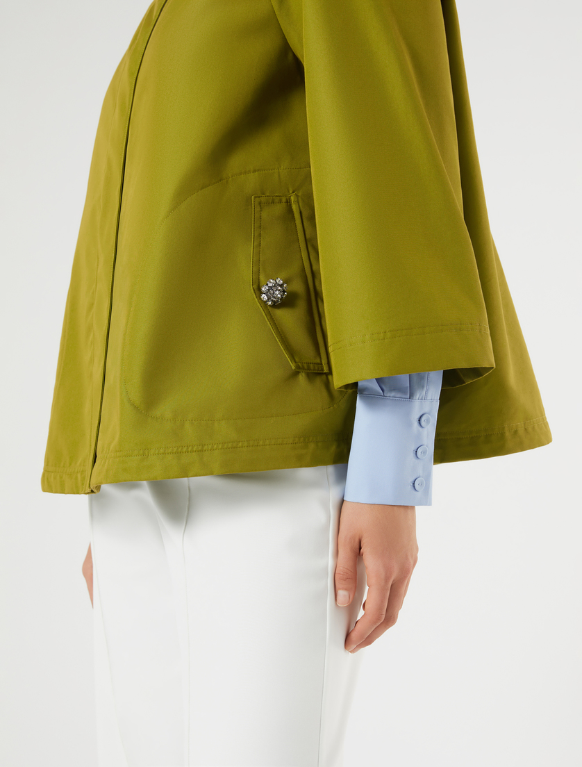 Cotton-blend twill raincoat - OLIVE GREEN - Marina Rinaldi - 5
