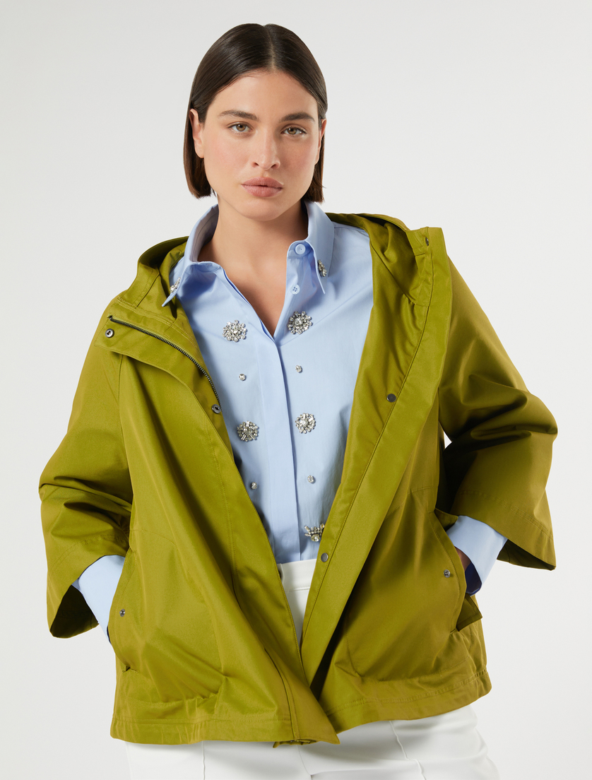 Cotton-blend twill raincoat - OLIVE GREEN - Marina Rinaldi - 6