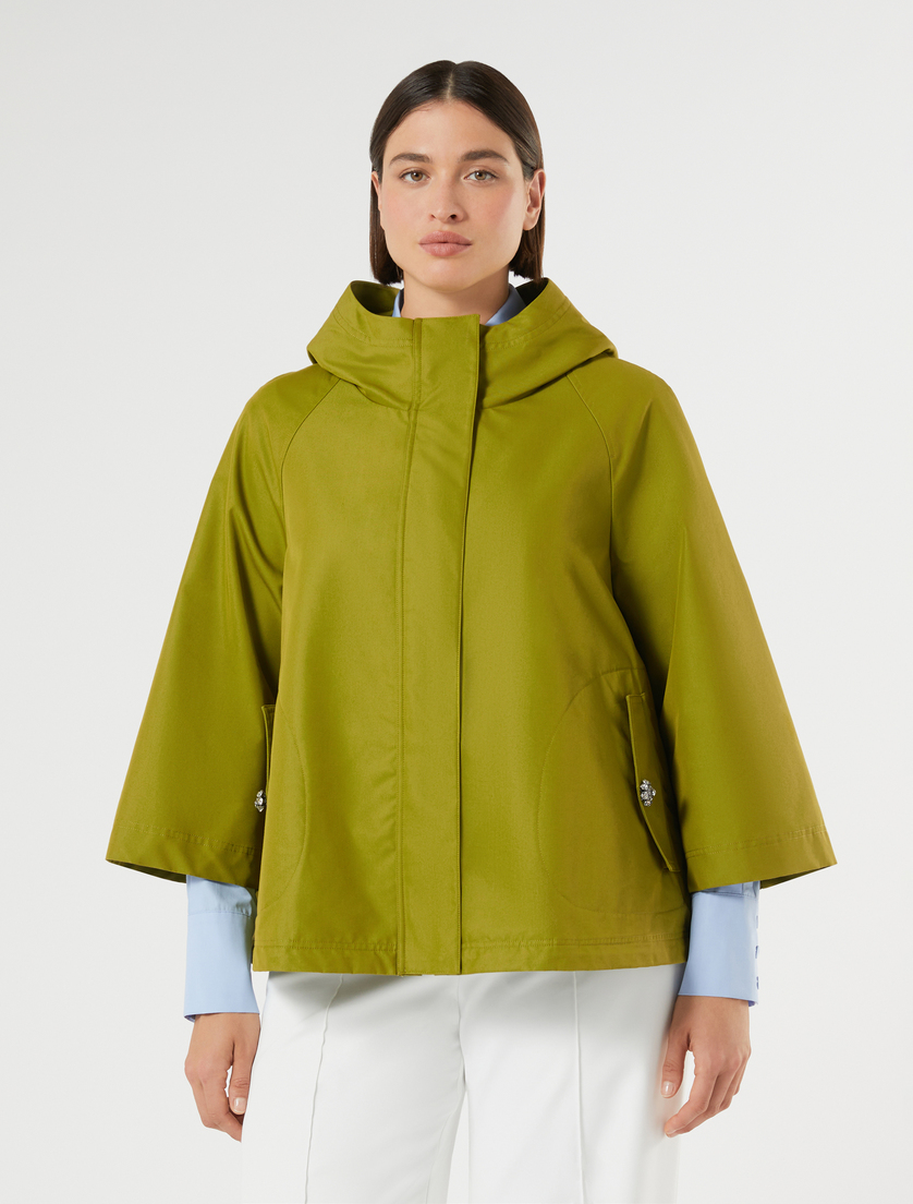 Cotton-blend twill raincoat - OLIVE GREEN - Marina Rinaldi - 3