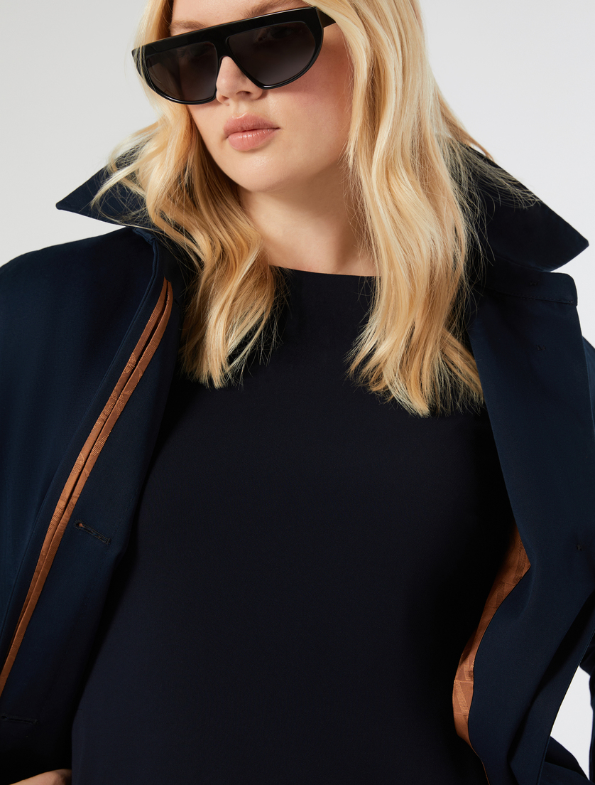 Trench in gabardina di cotone - BLU NOTTE - Marina Rinaldi - 5
