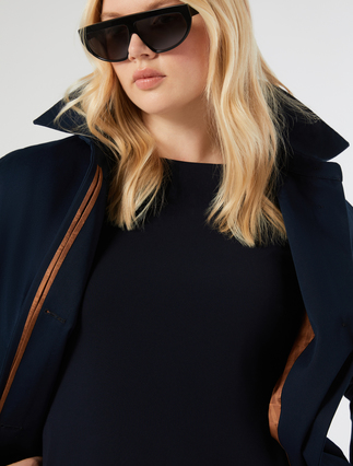 Cotton gabardine trench coat - MIDNIGHTBLUE - Marina Rinaldi - 5