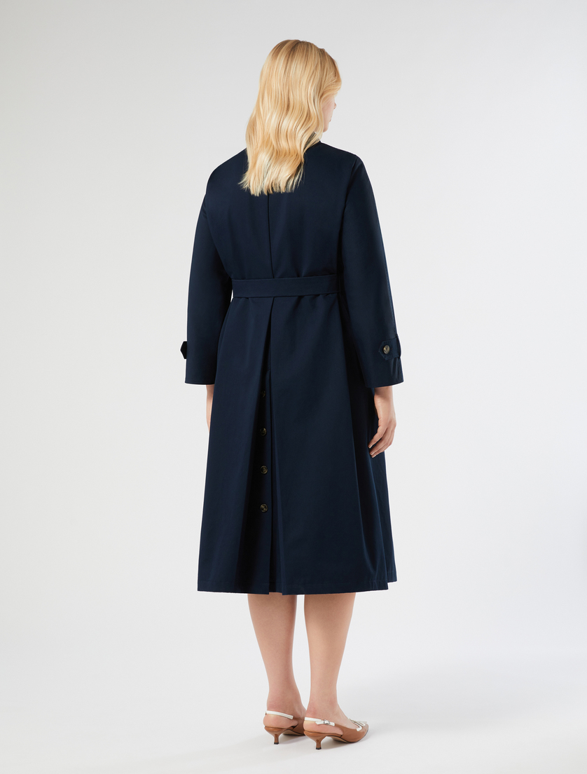 Trench in gabardina di cotone - BLU NOTTE - Marina Rinaldi - 4